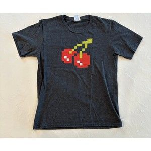 Port and Company Pixel Cherries 80s Video Game Tee